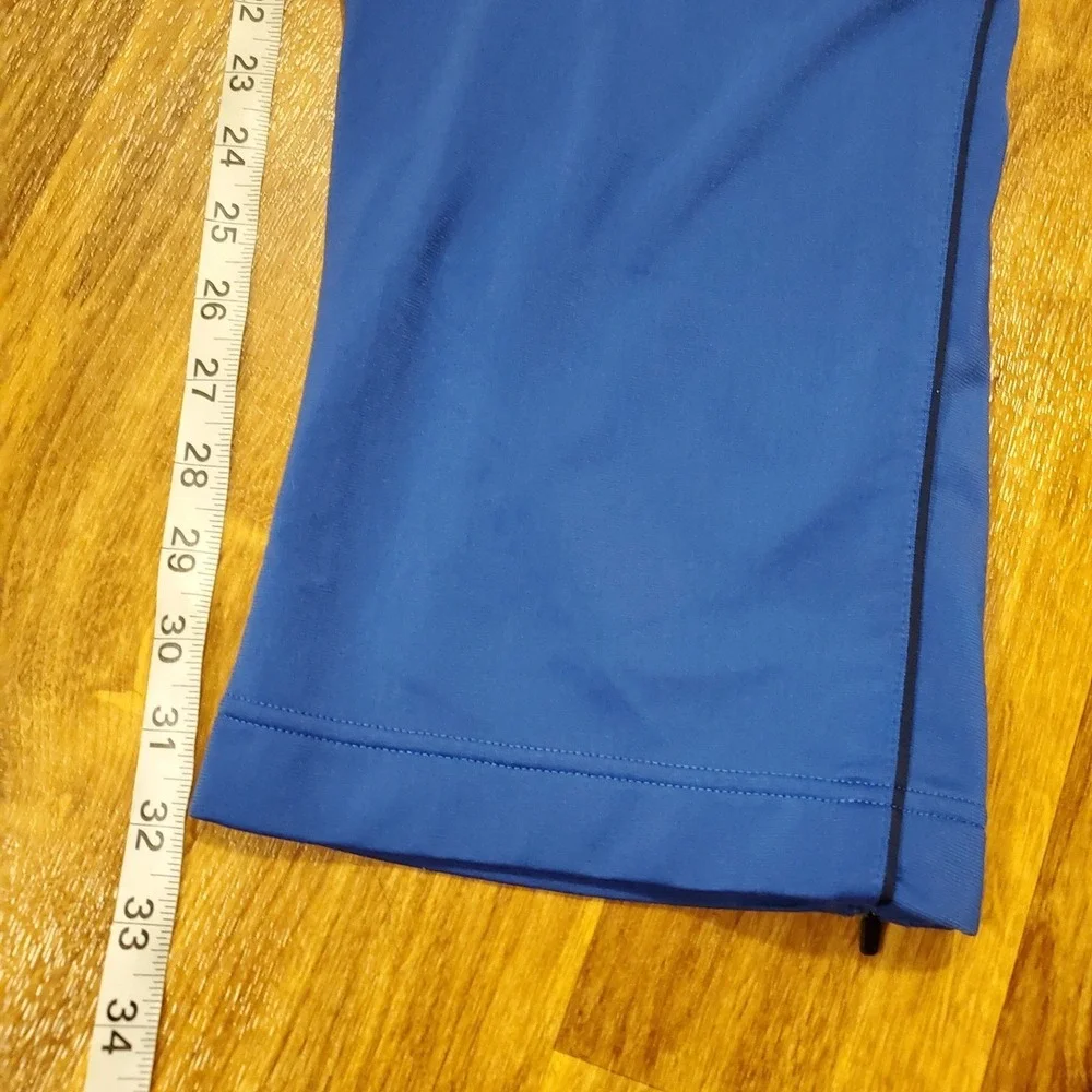 Vtg Nike Track Pants Men Medium Blue Side Stripe Ankle Zip Athletic Pockets Y2K